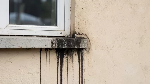 Zacieki Na Elewacji Pod Parapetem