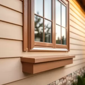 Brązowe okna jakie parapety zewnętrzne